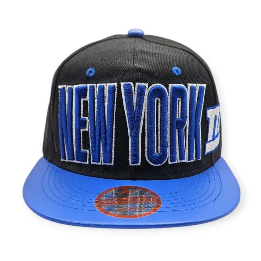 New York Giants‎ Hat Black Blue White Spellout Logo Snapback Cap NFL Football